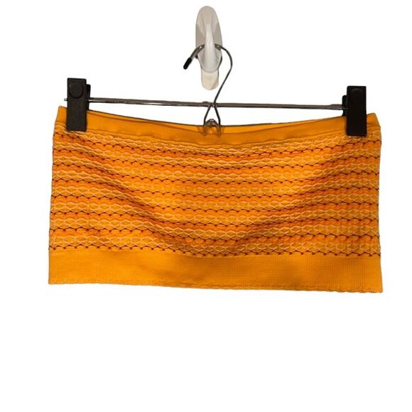 Aerie Orange Multicolor Print Sleeveless Stretch Bandeau Women Sz XL - Picture 2 of 7